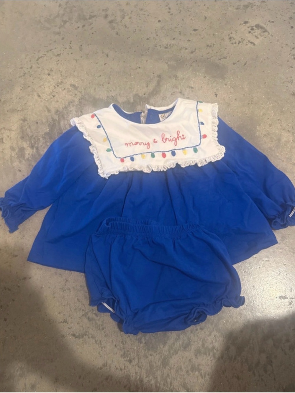 Merry & Bright Blue Girls Matching Set